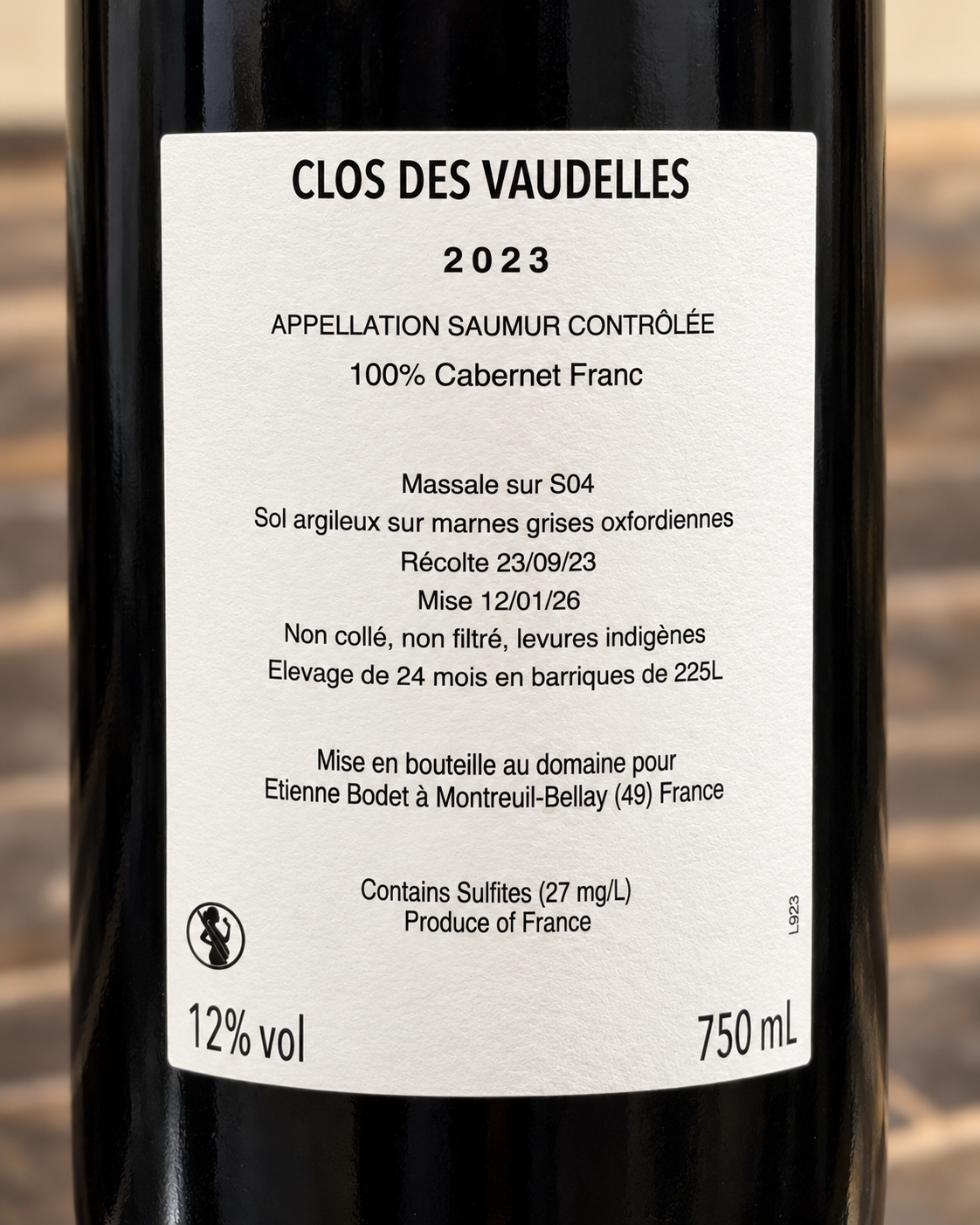 Clos des Vaudelles 2023