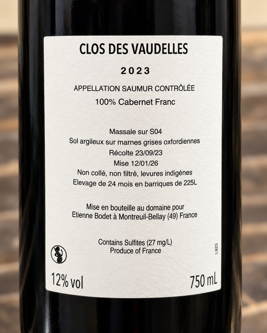Clos des Vaudelles 2023