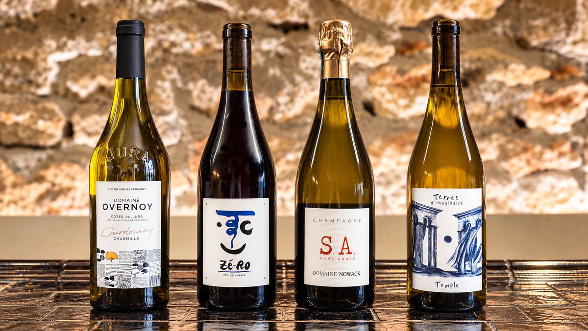 les vins du moment en septembre : charmille de Guillaume overnoy, zé-ro de thibaud capellaro, S.A de Flavien Nowack, Temps de Terres d'imaginaire