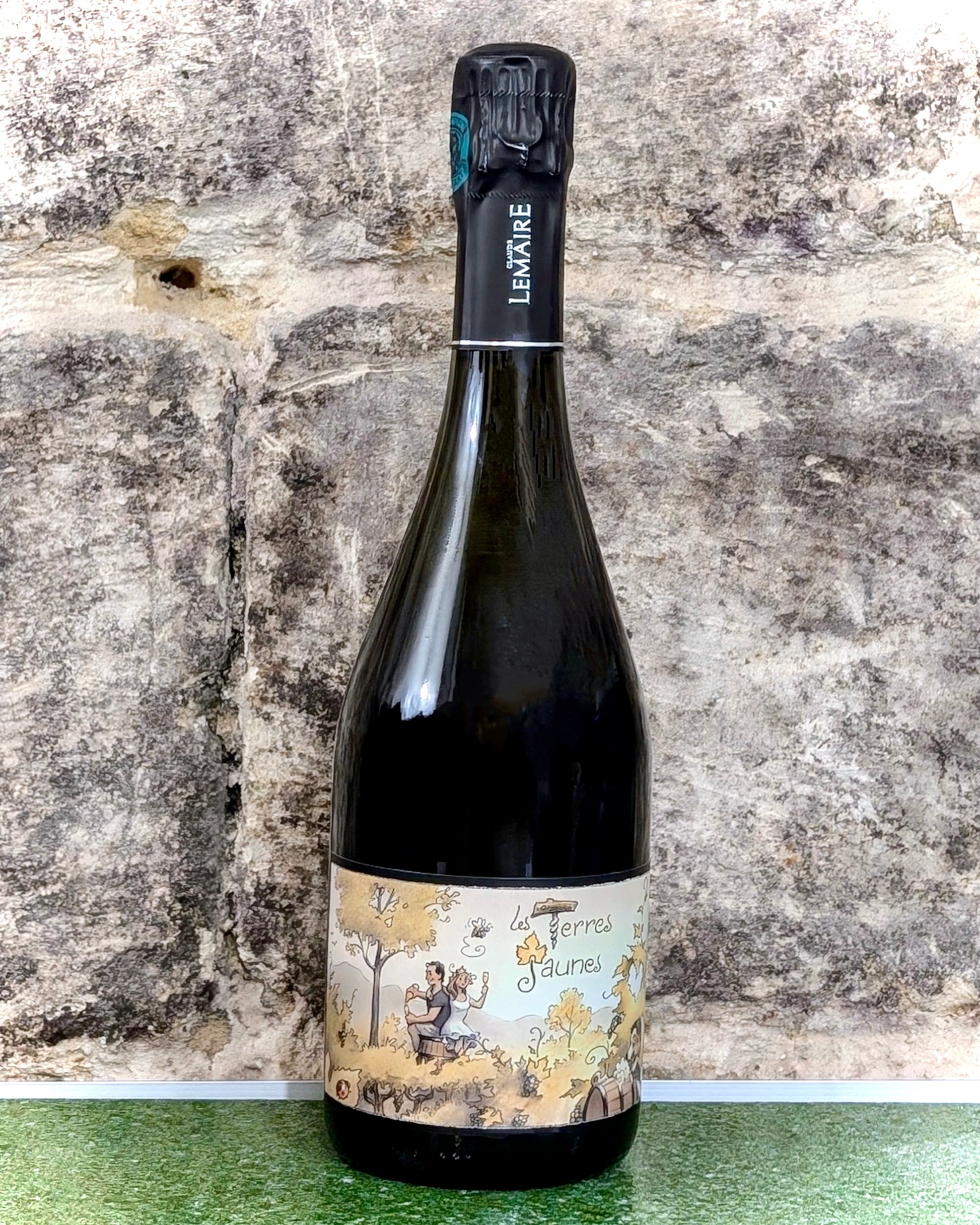 Champagne Les Terres Jaunes 2022 d'Aurélien Lemaire, blanc de blancs non dosé élaboré à Boursault