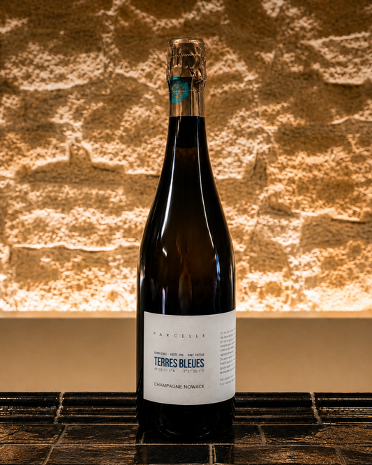 Bouteille de Champagne Flavien Nowack Terres Bleues 2022 Brut Nature