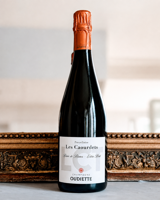 Champagne Maxime Oudiette Les Caourdets 2021, bouteille de Chardonnay parcellaire issue des Coteaux du Petit Morin.