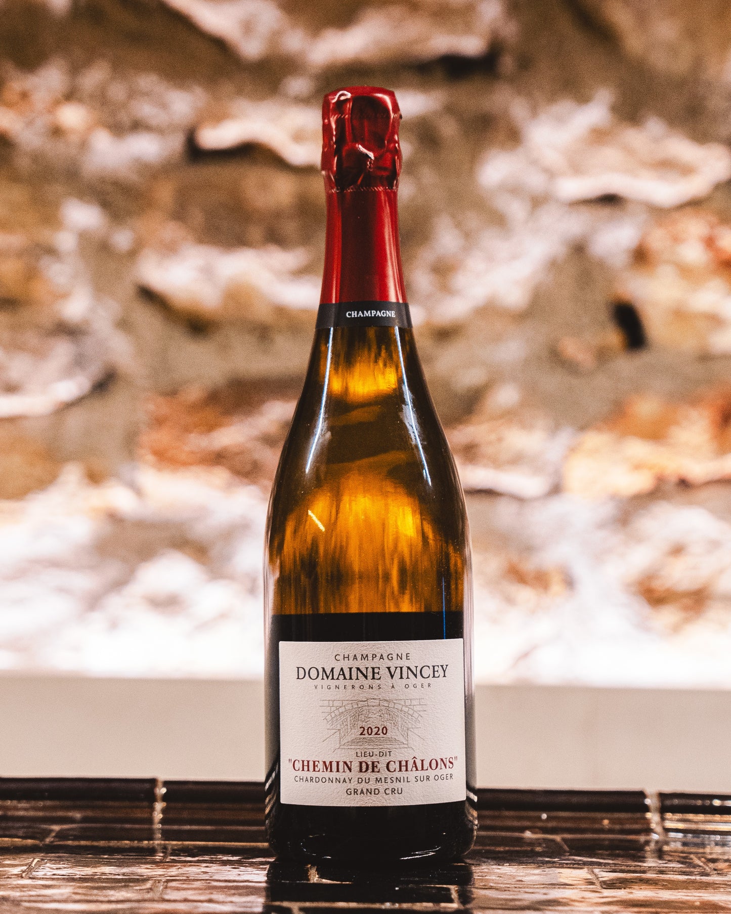 Chemin de Châlons 2021 du Domaine Vincey, Champagne Grand Cru du Mesnil-sur-Oger élaboré par Marine et Quentin Vincey