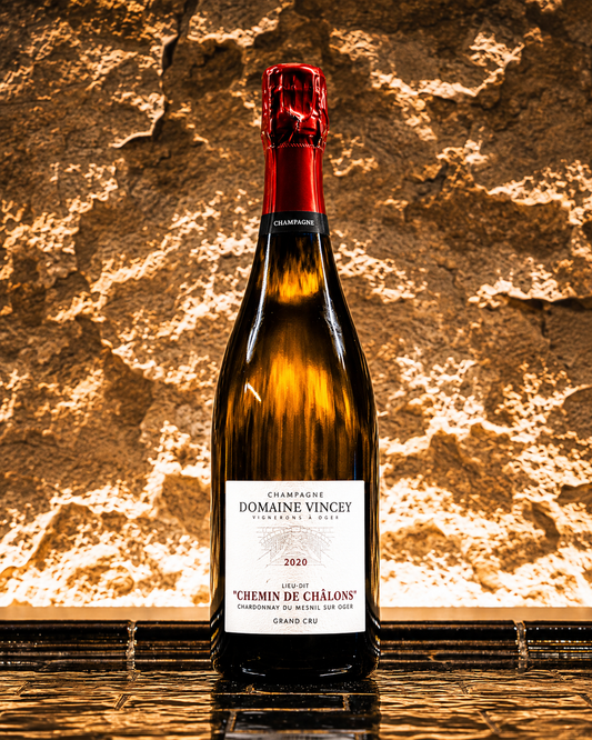 Chemin de Châlons 2021 du Domaine Vincey, Champagne Grand Cru du Mesnil-sur-Oger élaboré par Marine et Quentin Vincey
