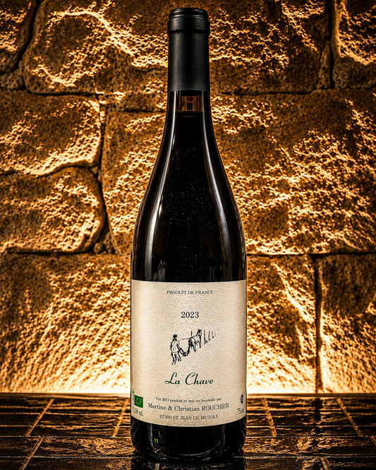 Bouteille La Chave 2023 de Christian Rouchier, syrah issue d'une vieille vigne sur granite à Saint-Jean-de-Muzols