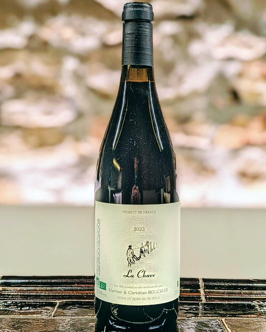 Bouteille La Chave 2023 de Christian Rouchier, syrah issue d'une vieille vigne sur granite à Saint-Jean-de-Muzols