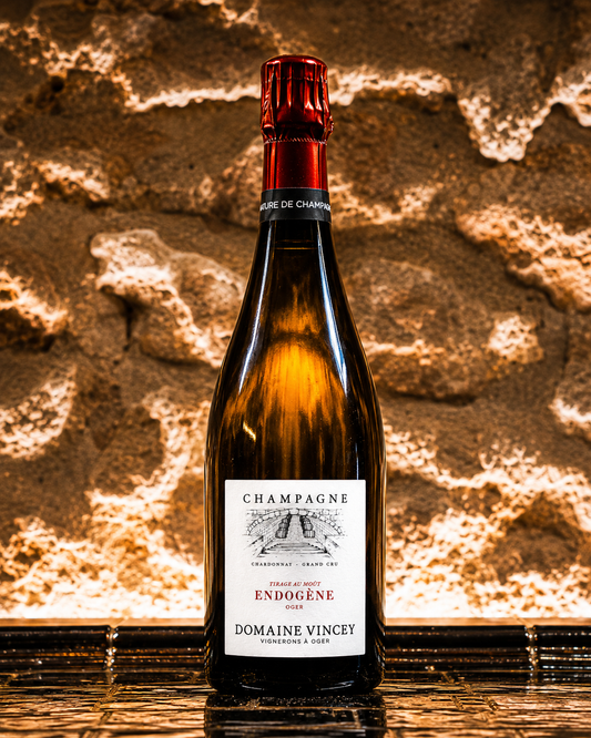 Endogène 2019 du Domaine Vincey, Champagne Grand Cru d'Oger élaboré par Marine et Quentin Vincey à partir de vieilles vignes de chardonnay