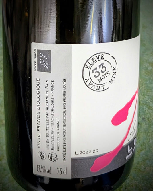 Étiquette de L. d’Ange 2022, cuvée d’Alexandre Bain