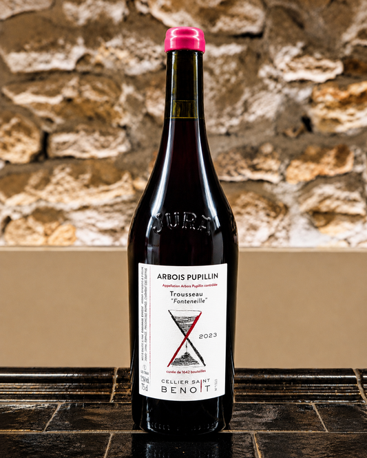 Fonteneille 2023 de Benjamin Benoît, Trousseau du Cellier Saint Benoît à Pupillin dans le Jura.