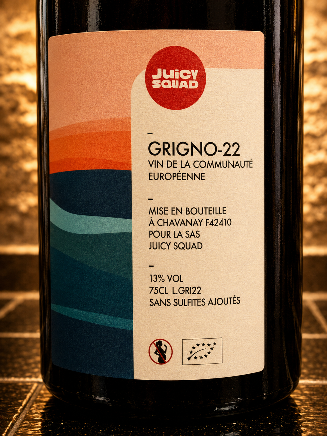 Bouteille de Grignolino 2022 de Thibaud Capellaro, vin rouge léger et floral issu de raisins du Piémont.