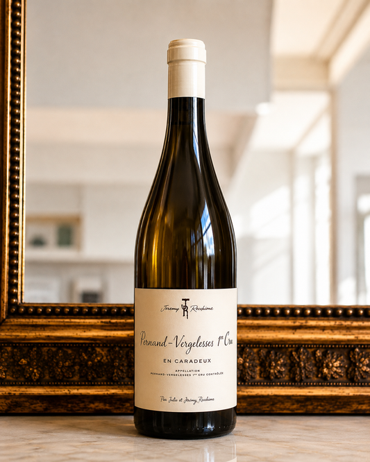 Bouteille de Hautes-Côtes de Nuits Blanc 2023 de Julie & Jérémy Recchione, chardonnay de Bourgogne