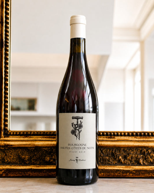 Bouteille de Hautes-Côtes de Nuits Rouge 2024 de Julie & Jérémy Recchione, chardonnay de Bourgogne