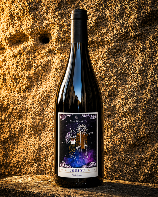 Bouteille de Joujou 2022 du domaine Clos Bateau, gamay sur granites roses à Lantignié dans le Beaujolais