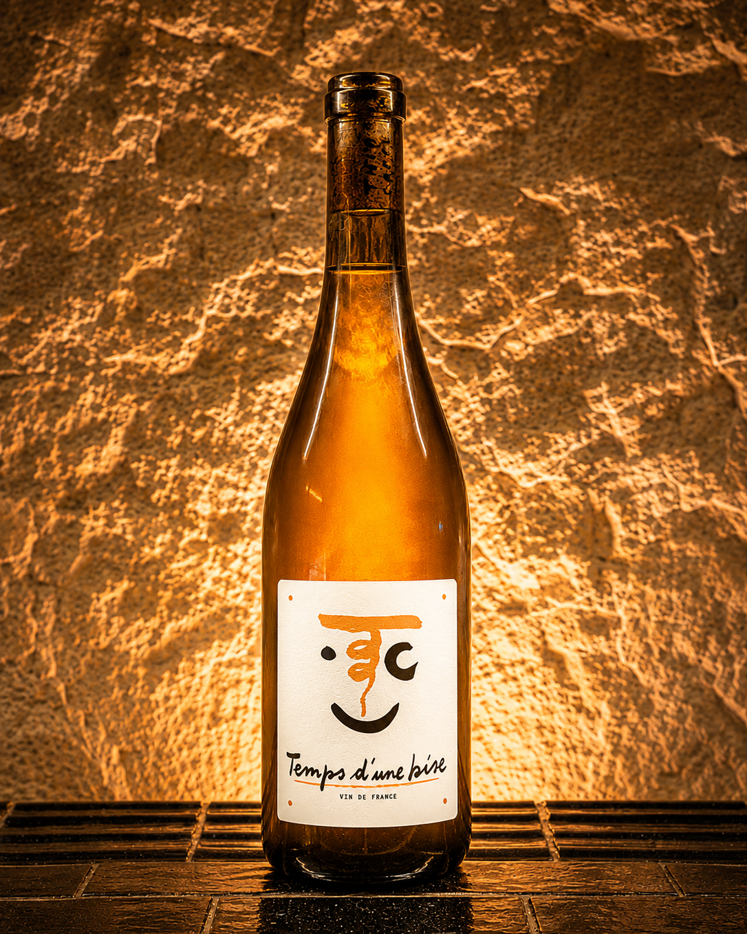 Bouteille de Le Temps d'une Bise 2025 de Thibaud Capellaro, viognier de macération aux notes d'agrumes, d'épices et à la finale saline.