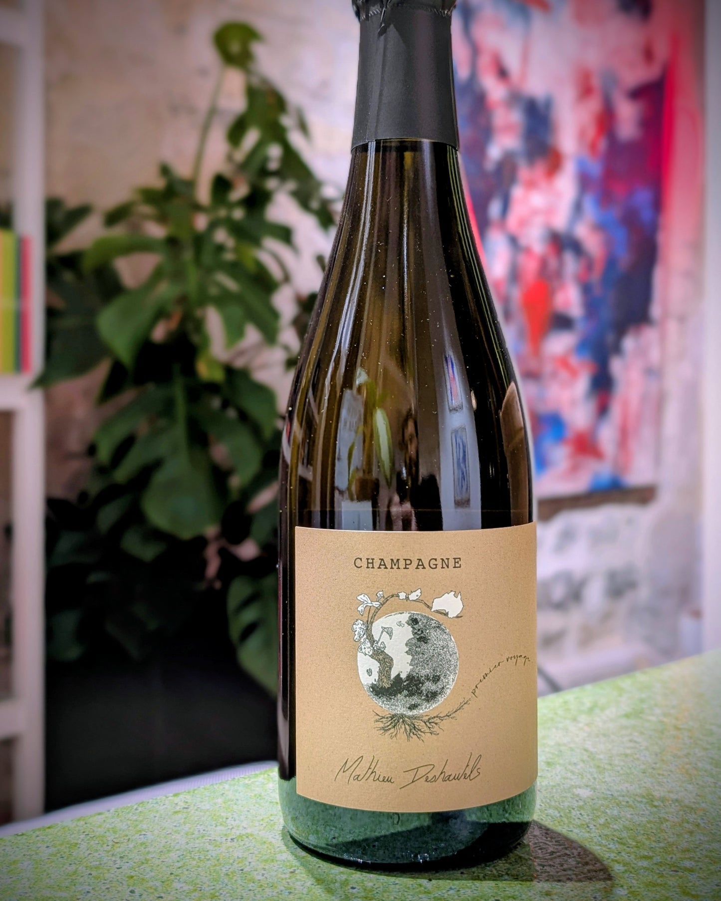 Premier Voyage 2022 de Mathieu Deshautels, Champagne Grand Cru Blanc de Blancs Brut Nature issu des terroirs du Mesnil-sur-Oger et de Cramant.