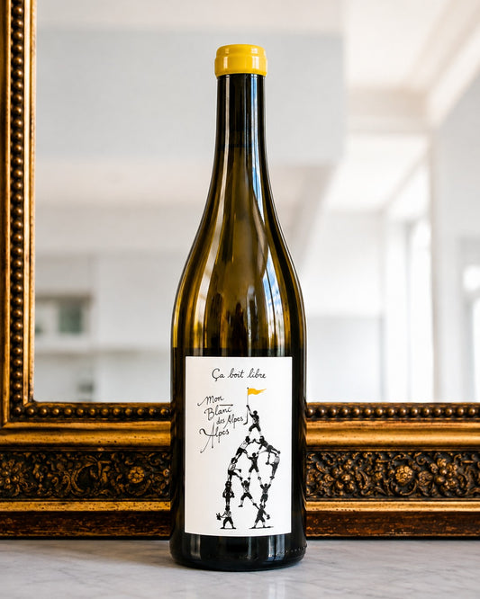 Bouteille de Mon Blanc de la Haute 2022 de Damien Bastian, domaine Ça Boit Libre, altesse de Savoie élevée en vieux fûts.