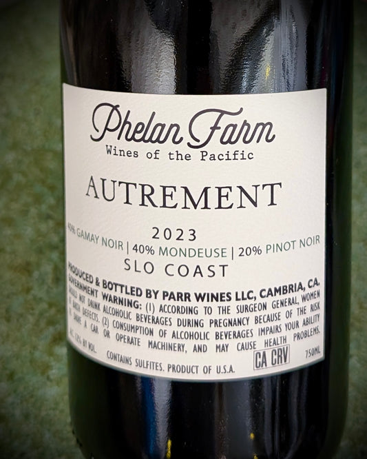 Autrement 2024 de Phelan Farm, assemblage Gamay, Mondeuse et Pinot Noir signé Rajat Parr en Californie
