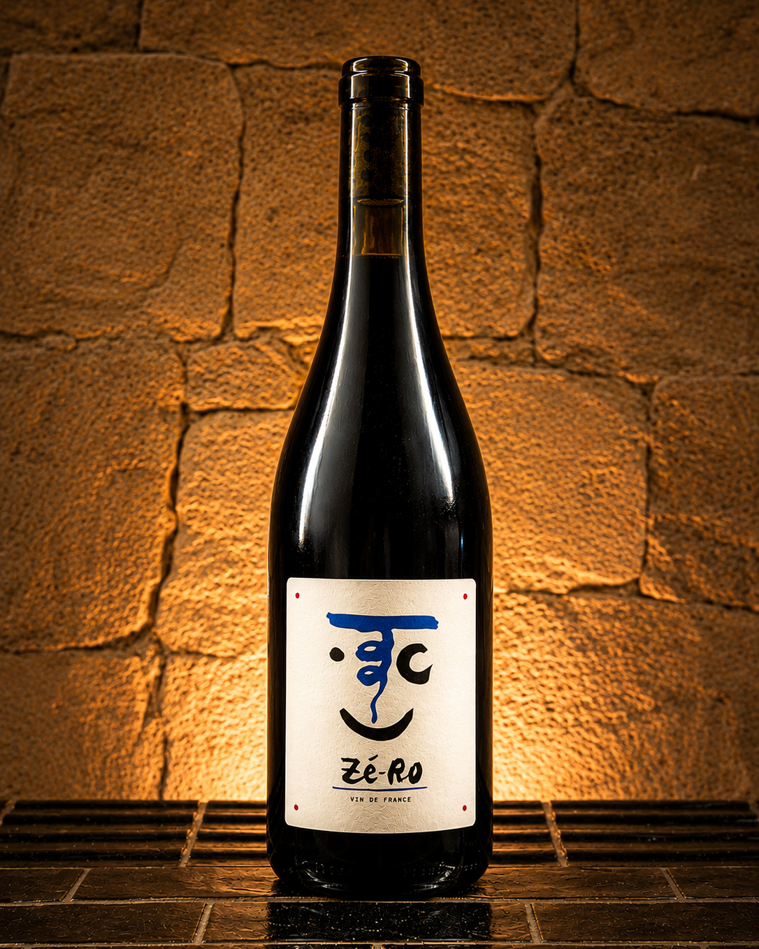 Bouteille de Zé-Ro 2025 de Thibaud Capellaro, syrah de vieilles vignes de la Vallée du Rhône élevée en demi-muids.